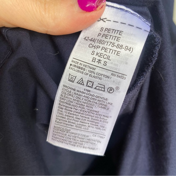 Gap V-Neck Cami Midi Dress Navy Size SP - Picture 11 of 14